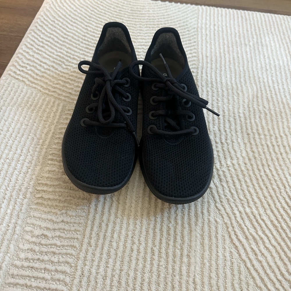 allbirds Women's Black Knit Lace-Up Sneakers